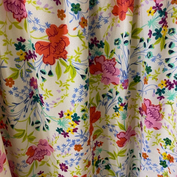 Floral LC Lauren Conrad Smocked Bodice Mini Dress 2X - Picture 2 of 5